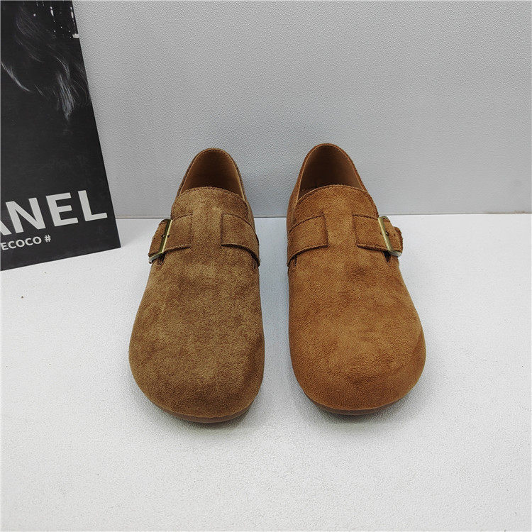 2026年春季新款绒面皮勃肯鞋女搭扣圆头平底单鞋舒适百搭休闲鞋,淘宝优惠券,粉丝福利购,淘宝优惠卷