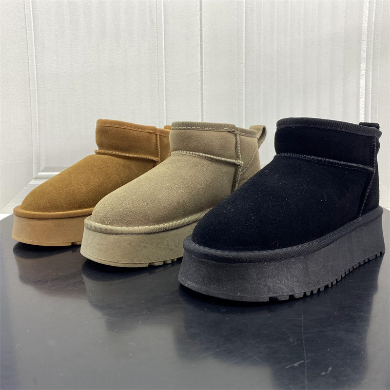 撤柜处理2023秋冬款韩版厚底雪地靴加绒加厚简约百搭防滑保暖棉靴,淘宝优惠券,粉丝福利购,淘宝优惠卷