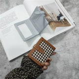 Брендовый бумажник, короткая сумка через плечо, ретро ультратонкий складной кошелек, в корейском стиле, в западном стиле