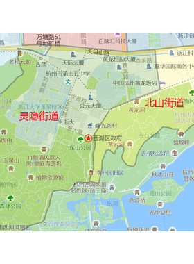 杭州市西湖区地图行政区划 路线定制2025城市街道区域划分贴图
