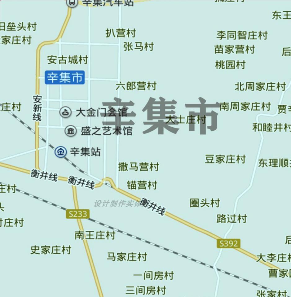 新款石家庄市地图定制省市县区办公室装饰画行政街道图-图2