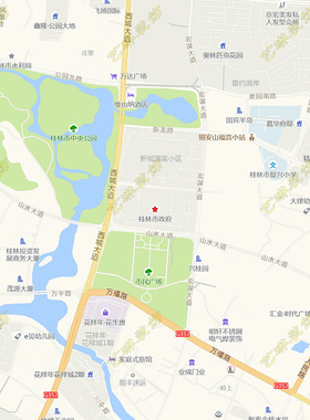 桂林市2026市区地图墙贴定制城区街道图行政区划交通