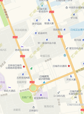 白城市2026市区地图墙贴定制城区街道图行政区划交通