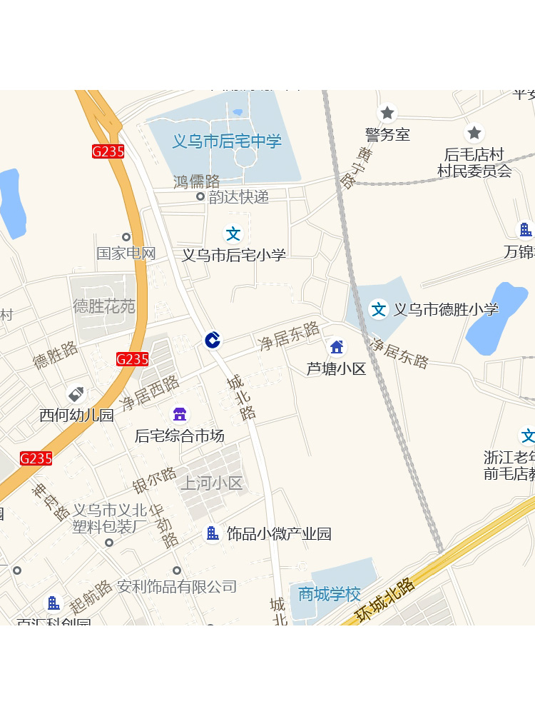 义乌市后宅街道地图 2022路线定制区县城市交通区域划分贴图 - 图0