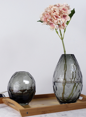 水晶几何会所插花装饰品桌面摆件