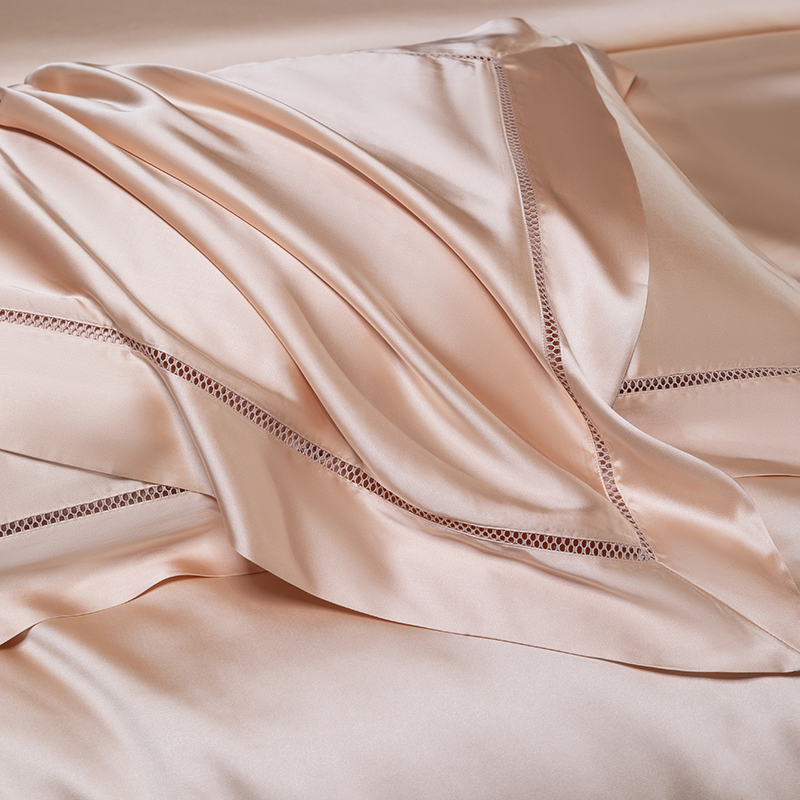 140支高端长绒棉四件套桑蚕丝被套酒店轻奢天丝棉高级感床上用品 - 图3