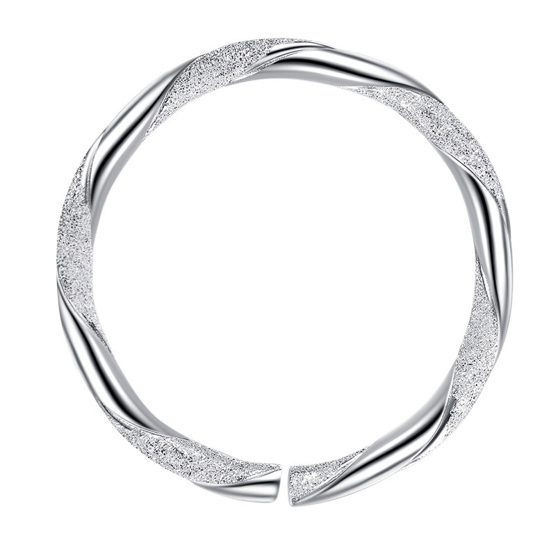 爱交织999纯银饰品送女友银手镯 七亚珠宝手镯