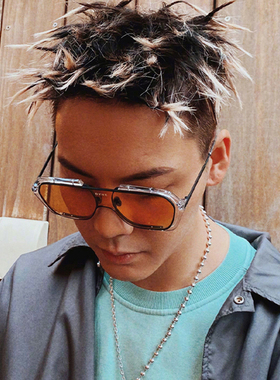 防紫外线遮阳方形潮男女通用眼镜