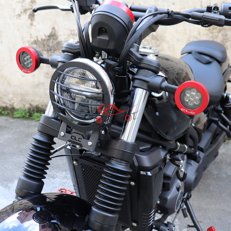 适用春风250CLC 450CLC改装配件大灯网前大灯保护罩防护网装饰框 - 图2