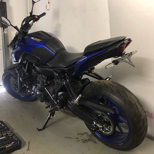 适用雅马哈MT07 FZ07改装配件后牌照架牌照支架车牌架短尾 - 图2