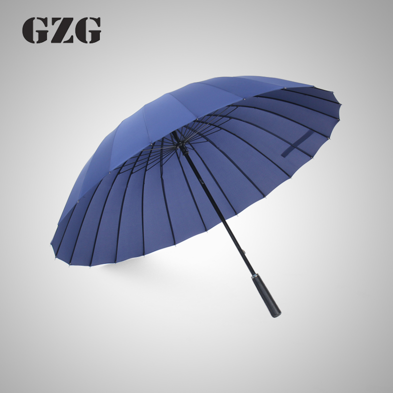 GZG 24骨超大防風商務直杆晴雨傘雙人創意汽車雨傘長柄廣告傘