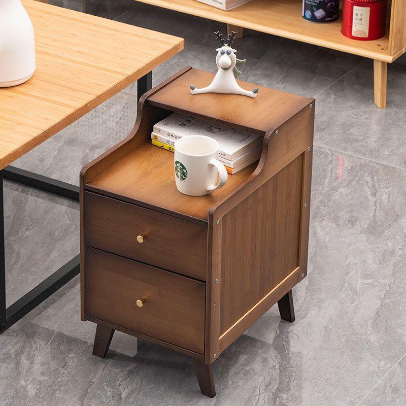 床头柜现代迷你小型床边柜出租房超窄20公分夹缝置物架收纳柜木 - 图1