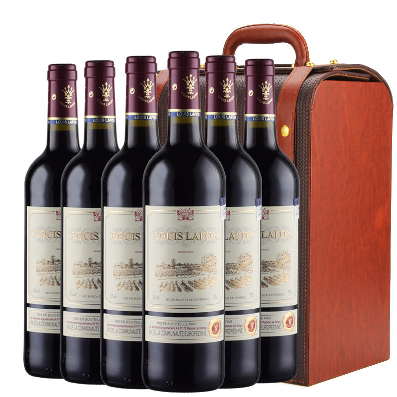 路易拉菲LOUISLAFON整箱法国原瓶进口红酒干红葡萄酒正品6支盒装,淘宝优惠券,粉丝福利购,淘宝优惠卷