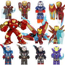 Compatible Avengers Alliance Iron Man Anti-Hulk armour MK85 Gnaku building blocks assembled toy paparazzi