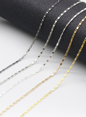 卉萱高温保色纯铜锁子链条项链欧美简约小众无吊坠锁骨链日字链女