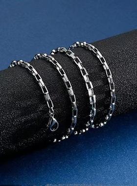 男士钛钢项链3-6mm长合仔