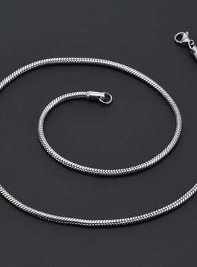 可定制钛钢圆蛇骨链项链简约百搭男女款锁骨链无吊坠配链条配饰