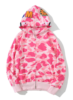 鲨鱼头时尚迷彩男卫衣