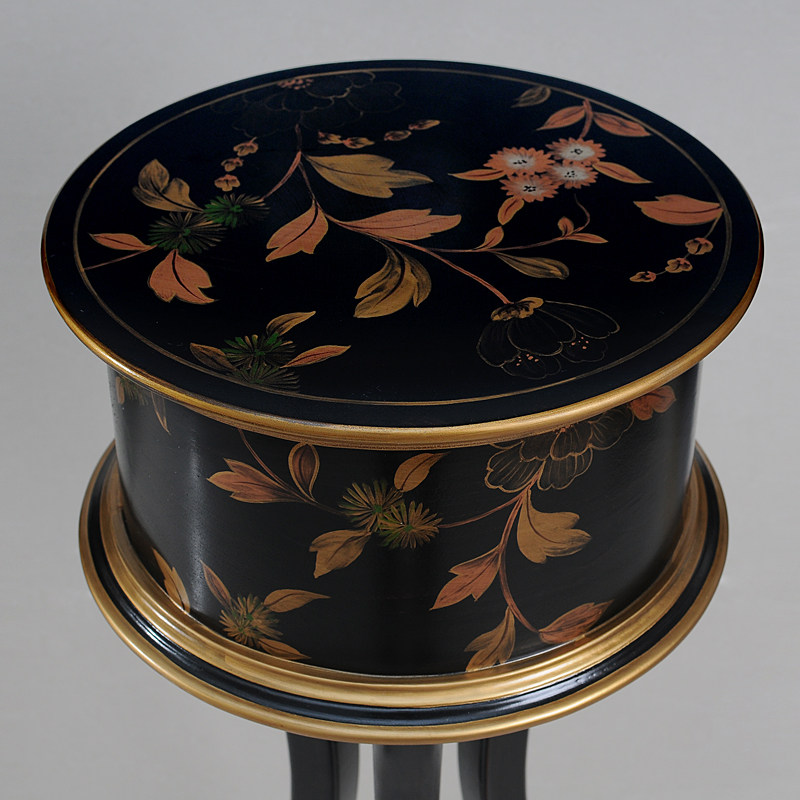 [点睛大师]外贸复古彩绘黑金色黑银蓝色高花几花架边几灯台高角架,淘宝优惠券,粉丝福利购,淘宝优惠卷