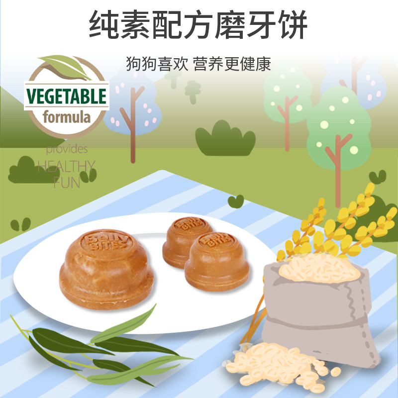 贵为GiGwi可替换丰荣小熊磨牙饼漏食狗玩具益智小中大型犬耐咬球