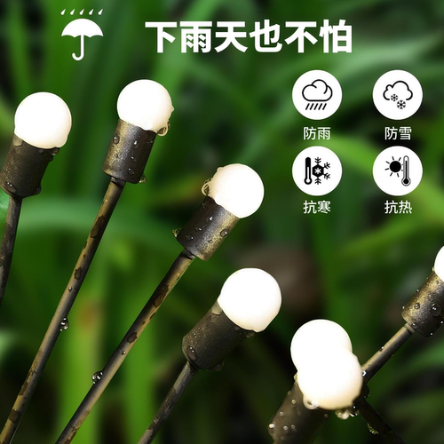 太阳能庭院景观灯萤火虫灯造景布置花园氛围灯防水地插草坪灯装饰 - 图1
