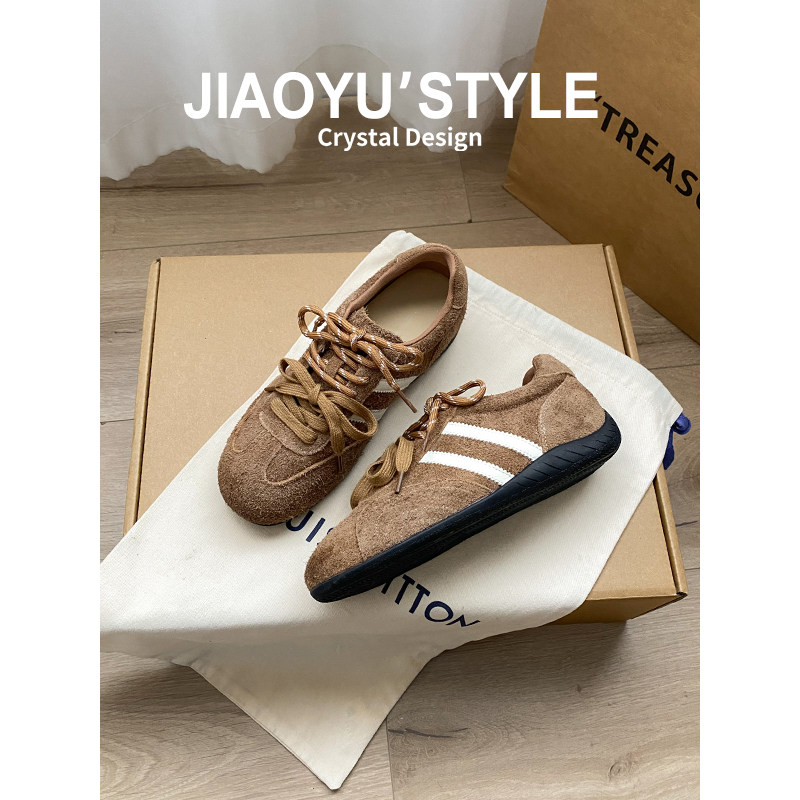 真皮~骄屿5CM内增高芭蕾德训鞋女复古2025新款秋冬软底运动阿甘鞋,淘宝优惠券,粉丝福利购,淘宝优惠卷