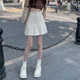 Short white pleated skirt Korean style hot girl a line plus size