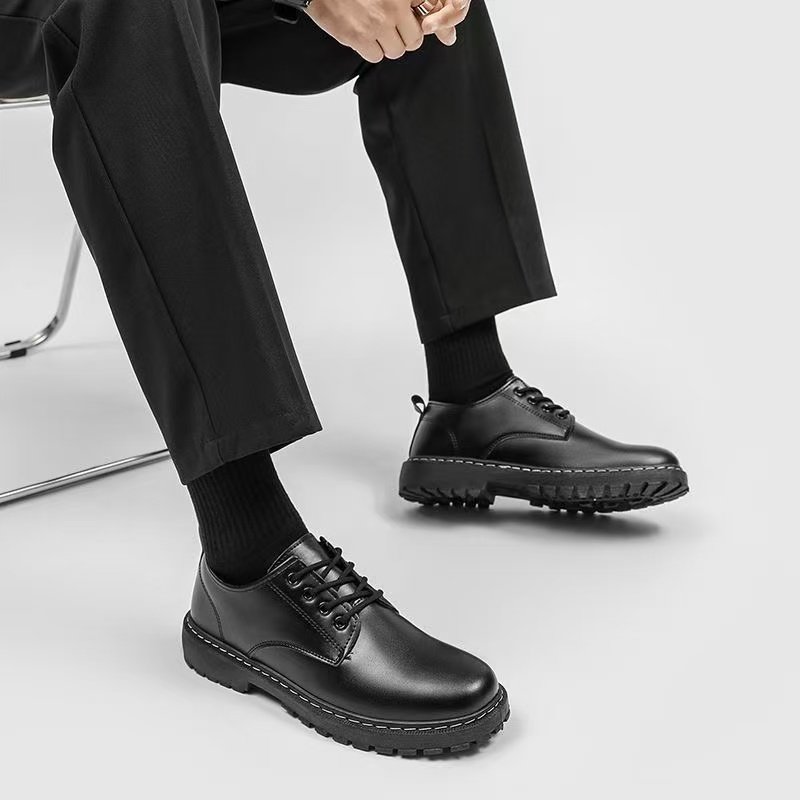 厨师鞋男防滑防水厨房男士小黑鞋工作休闲上班皮鞋男商务小皮鞋男,淘宝优惠券,粉丝福利购,淘宝优惠卷