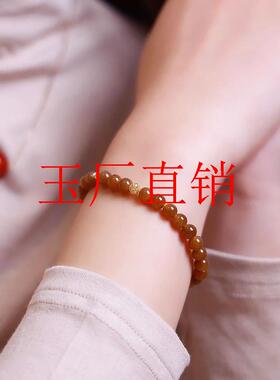 新疆老坑料和田玉且末糖手串小米