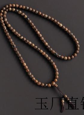 传世收藏沉香手串男纯天然野生黑油软丝文莱香木手链女108颗佛珠