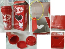 Nestlé Kit kat chocolate 2007 hello kitty Katie cat double plastic chic cup