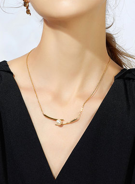 珍珠项链2024新款冷淡风简约