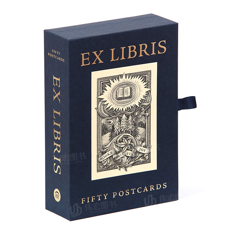 【预 售】Ex Libris: Fifty Postcards，50张藏书票明信片 - 图0