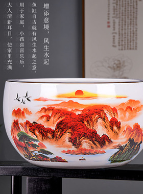 景德镇陶瓷鸿运当头招财进宝摆件