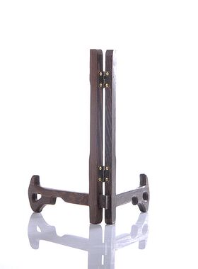 鸡翅木三角木架装饰实木底座