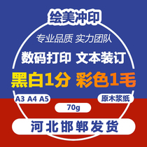 Print Quick print A4 File Black and white Color online Print service A3 Learning information File Binding Glue Clothing