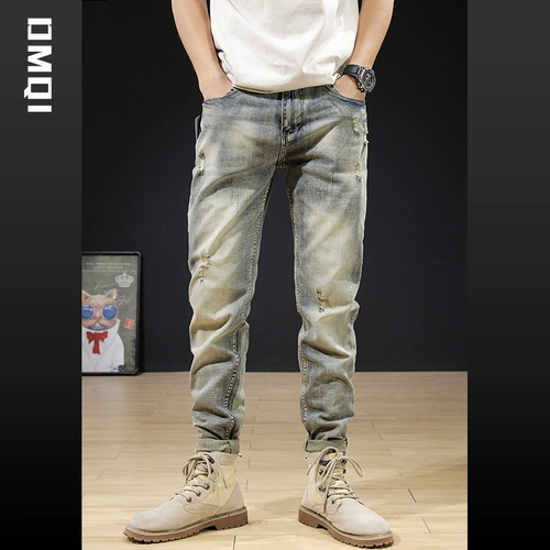 Осенние элитные ретро джинсы для отдыха, весенние штаны, в американском стиле, европейский стиль, свободный прямой крой