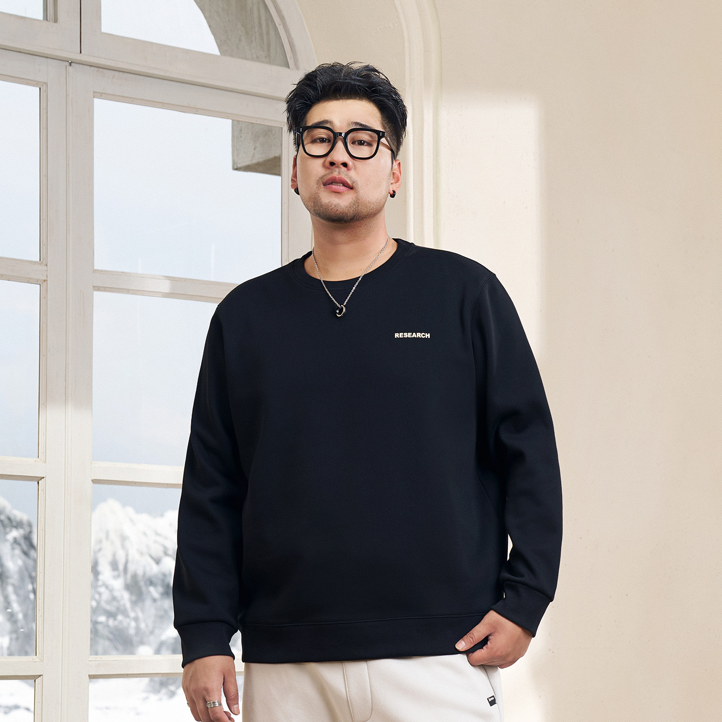 黑劲大码男装秋冬季加绒加厚内搭长袖男士胖子加肥加大宽松卫衣,淘宝优惠券,粉丝福利购,淘宝优惠卷