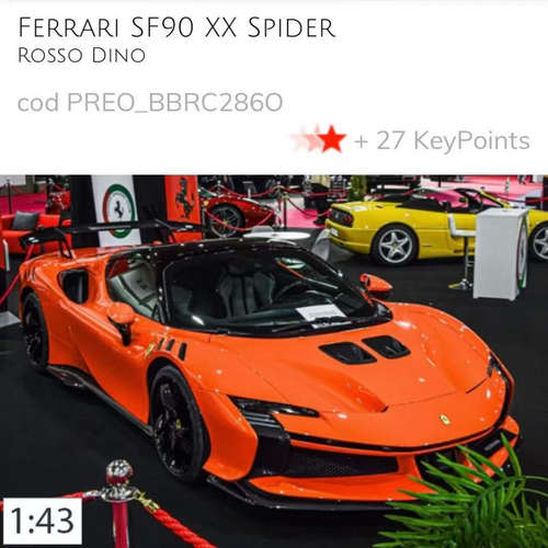 定金 BBR 1:43 法拉利SF90 XX敞篷意大利特别版汽车模型收藏摆件 - 图3