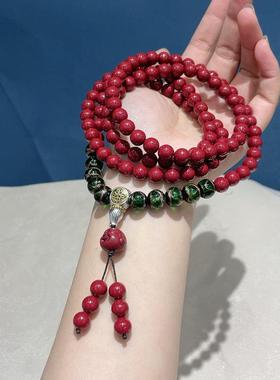 天然原矿佛珠保真帝王砂手链