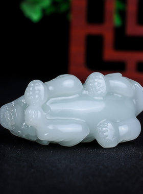 虎虎生威手把件虎和田玉