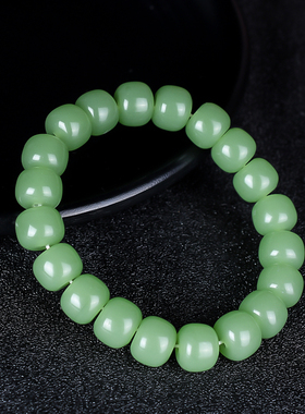 和田玉老型珠手链男女款