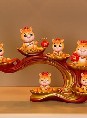 潮玩马年桌面摆设家居玄关酒柜饰品摆件礼物生肖马吉祥物手办公仔