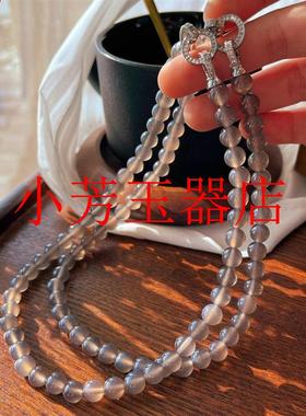 正宗冰种烟紫色项链短款