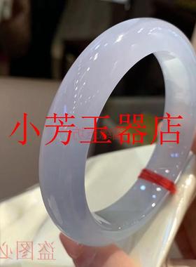 翡翠色高冰种玉镯扁条玉石镯子少女款手镯温润通透精品手饰品处理