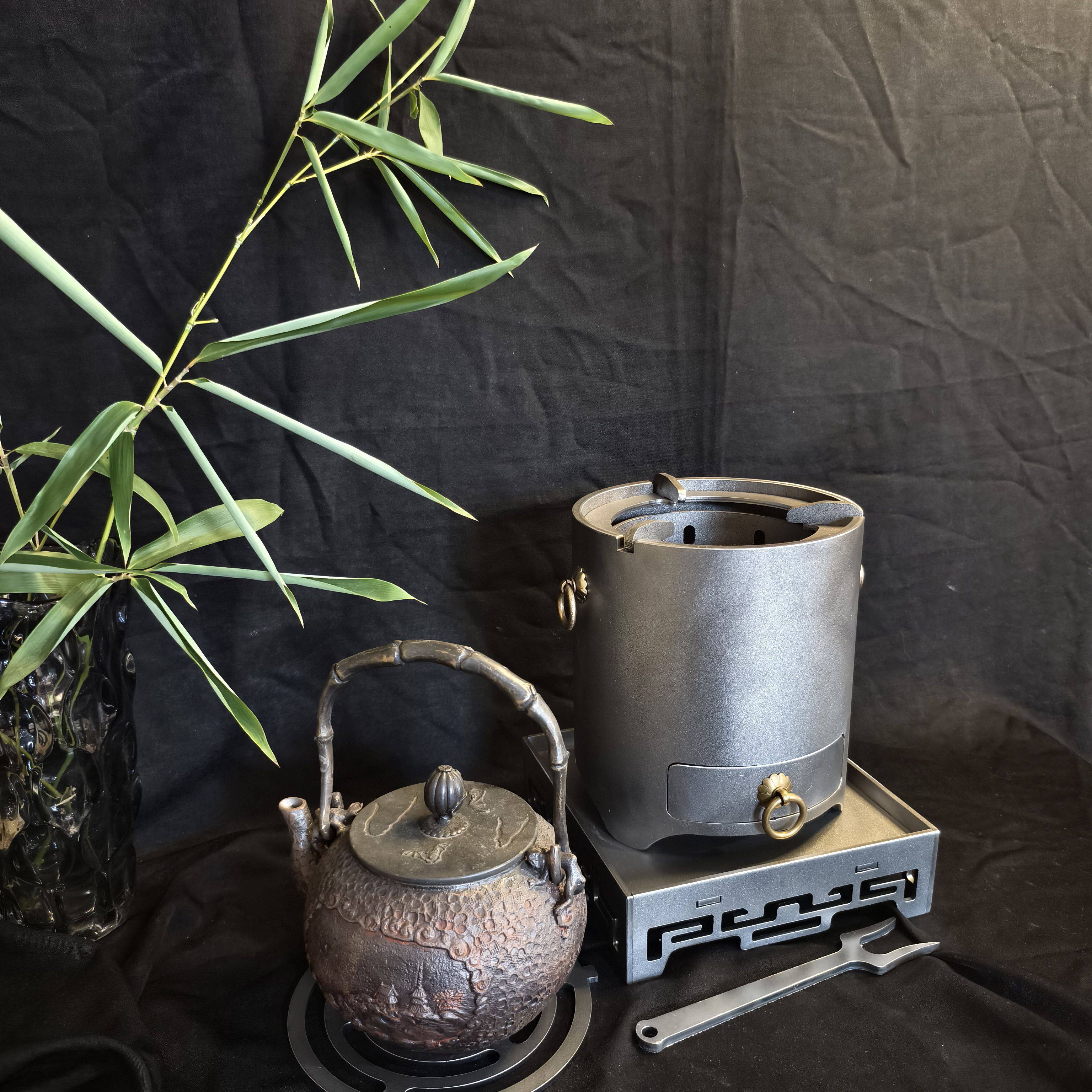 新品小圆钢桶木碳煮茶炉日式工夫茶具酒精灯炉耐火中式圆炭炉,淘宝优惠券,粉丝福利购,淘宝优惠卷