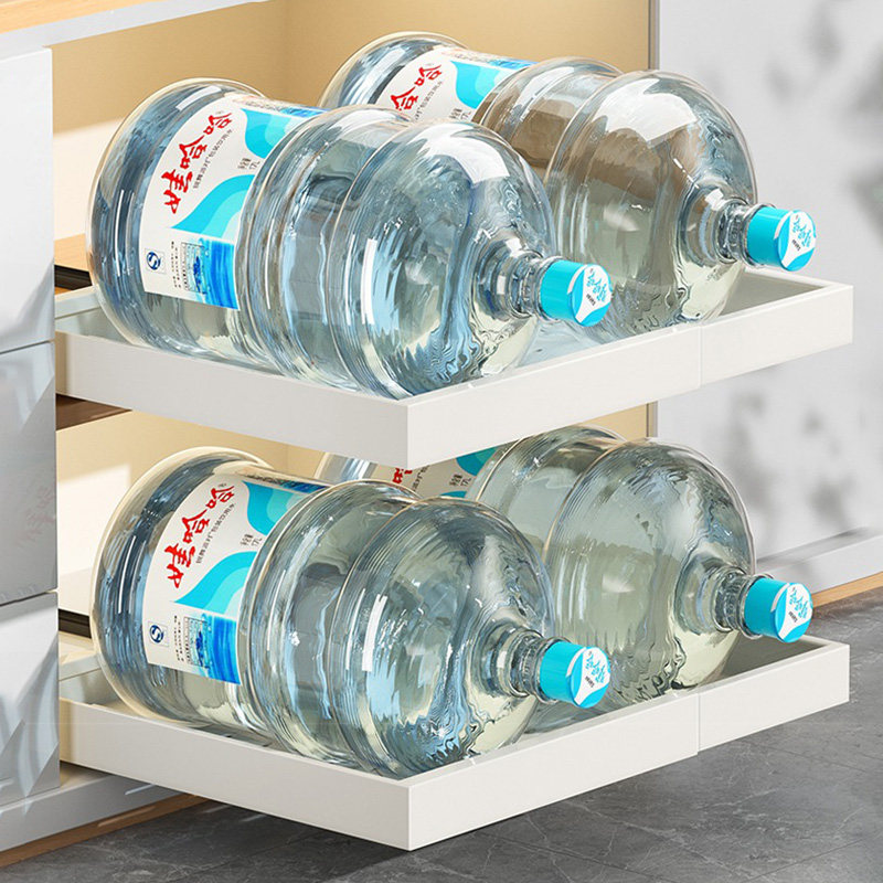 厨伴不锈钢橱柜拉篮厨房抽屉式可伸缩沥水架免打孔抽拉碗碟收纳架,淘宝优惠券,粉丝福利购,淘宝优惠卷