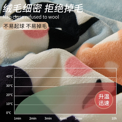 Одеяло, коралловая простыня, фланелевый диван для сна, полотенце, увеличенная толщина