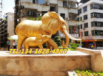 Garden Landscape Elephant GRP Sculpture Pendulum Mall Beauty Chen Large Emulation Resin Fiber Animal Adornment