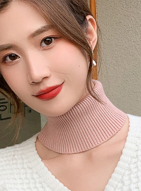 抽条脖套羊毛男女秋冬保暖假领子